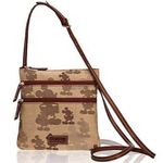 Dooney & Bourke Disney  Brown Tonal Mickey Mouse Triple Zip Crossbody Purse Photo 0