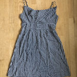 Loft black and White Gingham Dress spaghetti strap size 20 cowgirl Photo 0