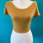 Free People Intimately  mustard yellow crop top in size medium Photo 0
