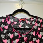 Dickies  Black/Pink Hope In My Hearts Scrub Top size M Photo 2