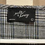 Milk & Honey Puff Blouse Gray Size L Photo 3