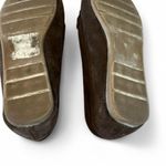 Women’s Brown leather loafers moccasin with silver buckle detail size 7.5 Photo 5