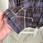 Urban Outfitters BDG  Brendan Plaid Blue and Brown Oversized Flannel Shirt Photo 5
