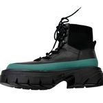 Marc Fisher Leather ML Izumi Combat Boot Real Sheepkin Fur Black Size 7 NWT Photo 10