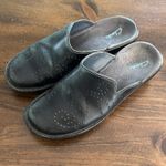 Clarks Artisan Mules Black Leather Wedge Slip On Comfort Shoes Women's Size 7.5 Photo 4