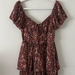 Francesca's Francesca’s Brown Floral Romper Photo 2