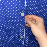 Ralph Lauren Lauren blue and white polkadot pajama top dress sleepwear Photo 4