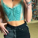 Victoria's Secret Sage Green Lace Corset Photo 0
