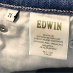 Edwin Pixie 9” Mid Rise Skinny Womens Size 24 Blue Denim Jean Five Pocket Zipper Photo 3