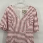 The Jetset Diaries  Stripped V Neck Mini Dress Size Large.‎ Tiered.  TJD Photo 3