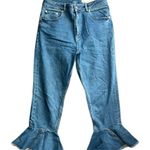 ASOS FARLEIGH High Waist Slim Mom Jeans With Flared Frill Hem Photo 4