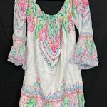 Lilly Pulitzer SKU 7935 Multicolor Off Shoulder Floral Dress Size L Photo 0