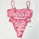 Show Me Your Mumu NWT  Pink Tie Dye Scrunch Bikini Destin Top Del Rey Bottoms Set Photo 5