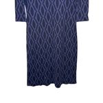 Boden Women's Sweater Dress Geometric Knee Length 3/4 Sleeve Purple/Black Sz. 8L Purple Photo 7