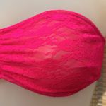 PINK - Victoria's Secret  Hot Pink Lace Bandeau Small S Photo 6