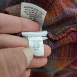 Maurice's Berry Plaid Flannel Long Sleeve Cropped Button Down Shacket Size Large Photo 8