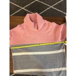 H by Halston Sweater Cowl Neck Pink Gray Tan Stripe Combo Size S NEW! Photo 3