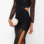 Topshop NEW W/ TAG Gorgeous  Black Cut-Out Front & Sides Lace Bodycon Midi Dress Photo 1