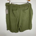 Soft Surroundings  summer breeze shorts linen blend green new with tags size 1X Photo 4