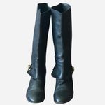 Alexander McQueen  Black Leather Skull Chain Gothic Statement Boots Size 38.5/8US Photo 5