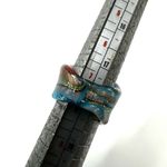 Blue glass blown cocktail ring Photo 5