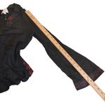 Cinq à Sept Cinq a sept Black Delicate Size Extra Small XS Top Blouse Embroidered Photo 8