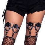 BAT Halloween Leg Garters Black Size undefined Photo 0