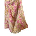 Free People Cream Pink Floral Lightweight Medium Tote Bag Photo 7