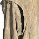 Ted Baker Louiey Convertible Perforated Suede Biker Moto Jacket Olive Green Photo 11