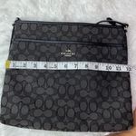 Coach Black and Gray Signature Jacquard Canvas Crossbody Photo 11