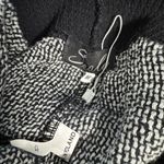 Scala  Knitted Linen Pants Size Medium Black And White Fringe On Outer Seams Photo 4