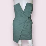 Blue Blush Womens  Las Angeles V Wire Strapless Green wrap Mini summer dress‌ Photo 1