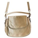 Kate Spade  Beige Leather Shoulder Bag‎ Gold Accents Casual Women's Handbag Photo 2