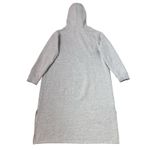 Lands' End Hooded Lounger Dress Womens Size XL Heather Gray Long Sleeve Kangaroo Photo 2