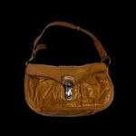 FRANCESCO BIASIA Saddle Style Handbag Mustard Color 14X5.5X7, Genuine Leather Photo 12