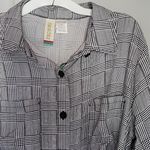 Mimi Chica  Shirt Dress 100%Rayon Black and White Buttoned Tie Front. Size L Photo 10