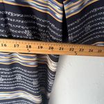 Adrianna Papell Vintage Silk Blend Striped Dress Suit Set Women 16 Navy Gold Photo 4