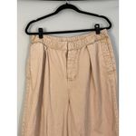 Free People  Wide Leg Cropped Utility Pants Khaki Tan Women's Size Medium Photo 1
