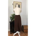 Le Suit Vintage Brown Skirt For Women Size 14 Lined Zipper Back Photo 2