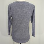 J.Crew  Womens‎ Top 3/4 Sleeve Crystal Jeweled Cotton Blend Round Neck Gray S Photo 3