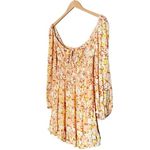 l*space NWT L* Cassidy Long Sleeve Flowy Peasant Dress Yellow Floral Small NEW Photo 7