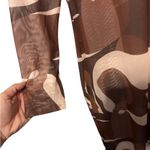 SheIn  sheer brown long sleeve dress size 0x Photo 1