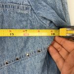 Vintage d. Frank women’s denim and metallic silver button down jean jacket Blue Size 6 Photo 3