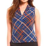 Calvin Klein  suit Dress Blouse NWT small Plaid Photo 0