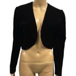 Vintage Black Velvet Karen Lucas for Niki Long Sleeve Cropped Shrug Jacket M Size M Photo 3