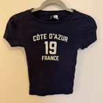 Divided Dark Blue Côte d'Azur Tee Photo 0