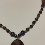 Beaded Costume Jewelry Necklace Stone / Purple / Brownish Red Etc 19 Inch Photo 3