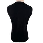 Cielo Black Viscose Scoop Neck Sleeveless Sweater Top Size Medium Photo 3
