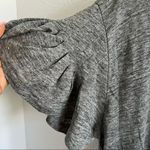 J.Crew  Linen Gray Pleated Statement Sleeve Shirt Top Large Photo 1