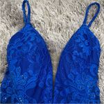 La Femme 28355 Electric Blue Trumpet Prom Dress Gown Size 6 Photo 8